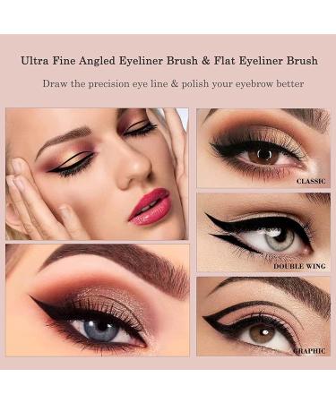 FENGCHUANG Slanted Eyeliner Brush Set - 6 Essential Eye Makeup Tools for Beautiful Brows & Liner - International Shipping Available - Buy Online on GoSupps.com