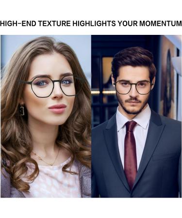 KaeoISFU Polygon Reading Glasses for Men & Women - Anti-Blue Light Classic Round 1.5 Diopters Reduce Eye Fatigue - Buy Online on GoSupps.com
