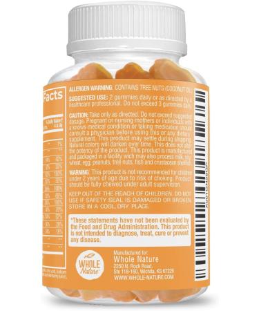 WHOLE NATURE Kids Gummy Multivitamin - Daily Essentials for Children's Wellness | 90 Gummies, Fruit Flavor, No Artificial Sugar, Dairy & Gluten Free - Buy Online on GoSupps.com