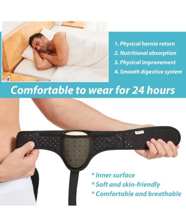 TENB Hernia Belt for Men Hernia Support Truss Inguinal or Sports Hernia Adjustable Waist Strap with Removable Compression Pads Breathable Material (Black Medium) Medium Black - Buy Online on GoSupps.com