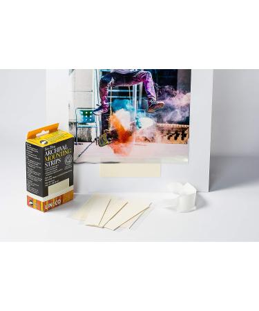 Lineco 4 See-Through Archival Polyester Mounting Strips - Pack of 60 | Acid-Free, Hinge-Less, Sturdy & Safe for Framing Photos, Artwork, Craft, DIY - Buy Online on GoSupps.com