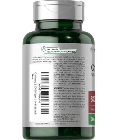 Horb ach Cranberry Pills for Women and Men | 8400mg | 200 Softgels | Extract Supplement with Vitamin C | Non-GMO Gluten Free - Buy Online on GoSupps.com