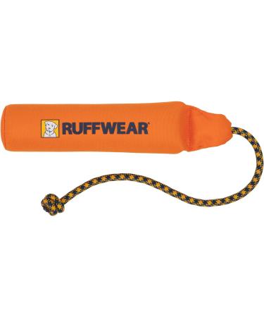 RUFFWEAR Lunker Floating Throw Toy - Durable Dog Toy for Active Dogs | Rope Handle for Easy Throwing and Tugging | Floats in Water | Outdoor Pet Boredom Breaker - Campfire Orange - Buy Online on GoSupps.com