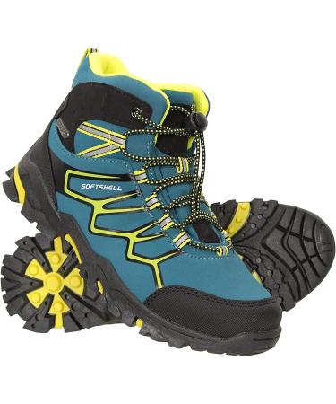 Mountain Warehouse Kids Softshell Hiking Boots - Lightweight & Durable | Size 13 Little Kid - Dark Teal - Buy Online on GoSupps.com