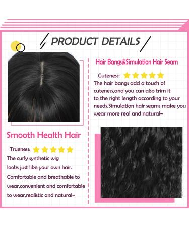 Sylhair 75 cm Black Water Wave Wig for Women | Long Wavy Synthetic Wig with Bangs | Super Long 1B Black Wig - Buy Online on GoSupps.com