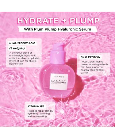 Glow Recipe Hydration Vacation Skincare Set - Plum Plump Hyaluronic Acid & Face Serum | Improve Skin Barrier & Hydration with Antioxidant Plum & Vitamin B5 - Buy Online on GoSupps.com