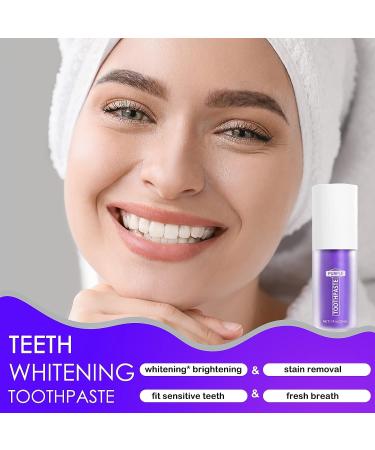 Purple Tooth Whitening Gel - Stain Removal Toothpaste for Sensitive Teeth - Enamel Repair & Deep Cleaning - Buy Online on GoSupps.com