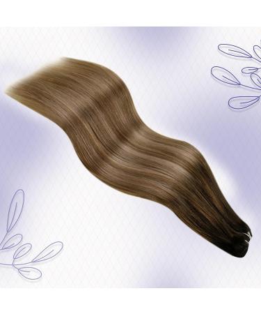 Buy Laavoo 55cm Ombre Brown Real Hair Extensions - 100g Balayage Tresses for Stunning Look - Buy Online on GoSupps.com