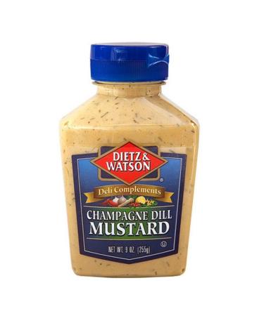 Dietz & Watson, Deli Compliments, Champagne Dill Mustard, 9oz Bottle (Pack of 2)