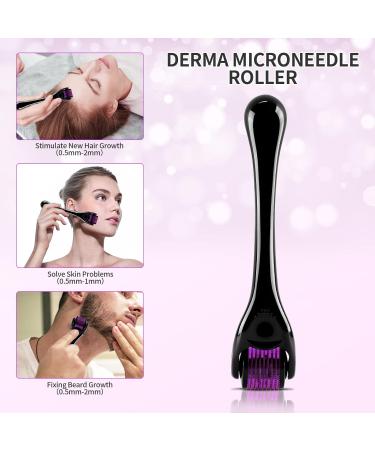 Dermaroller 0.25 mm Needles - 540 Titan Microneedle for Skin Regeneration Facial Care Hair Growth & Beard Stimulating | Reduce Hair Loss - Buy Online on GoSupps.com