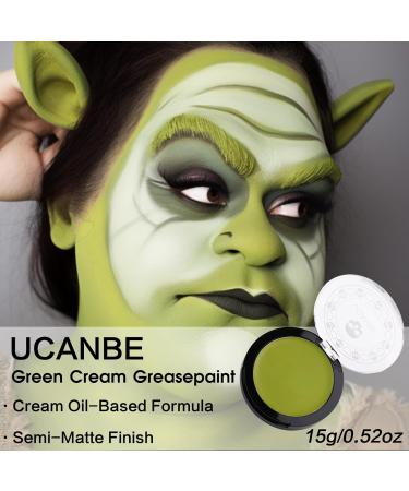 UCANBE Ogre Green Face & Body Paint - Non-Toxic Professional Makeup for Halloween Cosplay & SFX - Perfect for Joker Zombie Witch & Monster Costumes - Buy Online on GoSupps.com