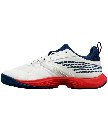 K-Swiss Boys Speedtrac Tennis Shoe 39 EU Blanc De Blanc Blue Opal Lollipop