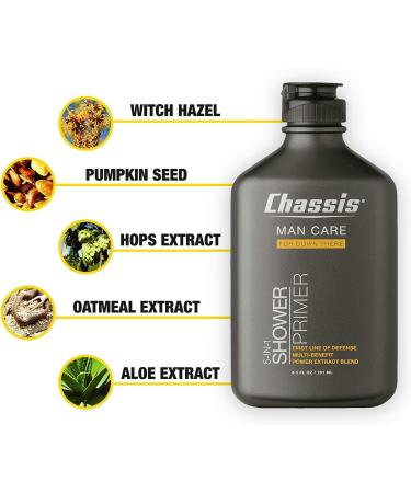 Chassis Shower Primer: 5-in-1 Shower Gel for Men Men's Anti-Chafing Gel and Deep-Cleansing Bodywash Free of Talc Parabens and Menthol - Buy Online on GoSupps.com