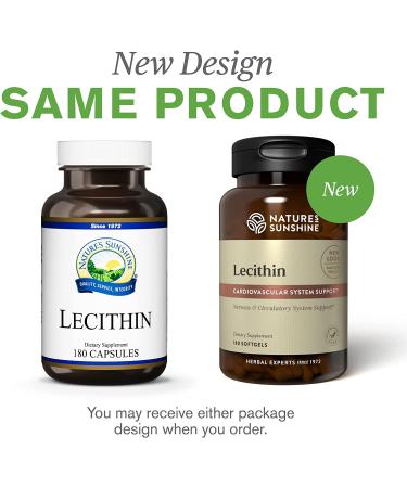 Nature's Sunshine Lecithin 180 Softgels - Healthy Brain and Liver Support - Buy Online on GoSupps.com
