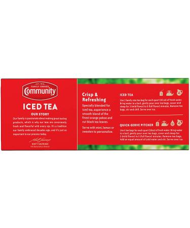 Community Coffee Porch Breeze Signature Iced Tea Bags - Family Size 24 Count (Pack of 6) - Buy Online on GoSupps.com