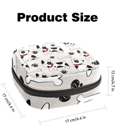 Portable Period Kit Bag for Girls | Pads & Tampons Pouch with Zipper | Dog Multicoloured 17 - Buy Online on GoSupps.com