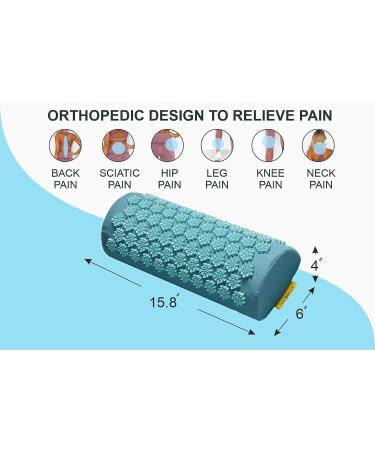 TimeBeeWell Eco-Friendly Acupressure Mat and Pillow Set - Back and Neck Pain Relief - Relieves Stress, Sciatic Pain - Turquoise - Carry Bag for Storage and Travel - Buy Online on GoSupps.com