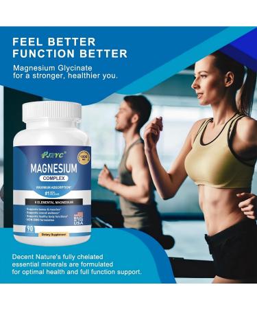 Magnesium Complex Supplement - 1000mg with 8 Magnesium Forms: Glycinate Citrate Malate Taurate & Orotate - Supports Muscle Function Bone Strength & Relaxation - Vegan Non-GMO - 180 Capsules - Buy Online on GoSupps.com