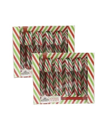 Bond Christmas Candy Canes Sweets - 12 Peppermint Candy Cane Pack of 2 (24 Candy Canes)