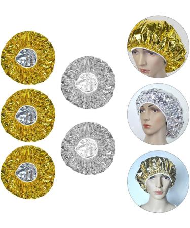VALICLUD 5 pi ces Bonnet isolant en aluminium pour soin profond des cheveux nourrissant pour salon et usage maison ajustable or et argent - Buy Online on GoSupps.com