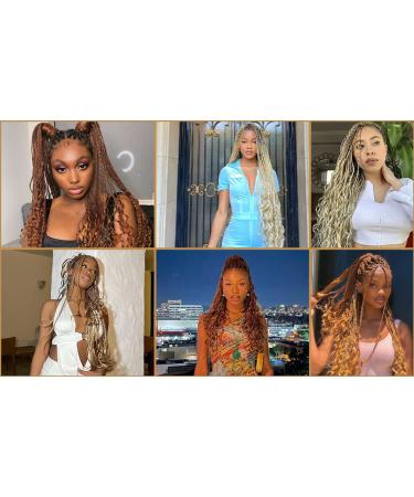 Dt Cheryl French Curls Braiding Hair 8 Pack - 24 Inch Pre-Stretched Loose Wave Synthetic Extensions (350#) - Buy Online on GoSupps.com