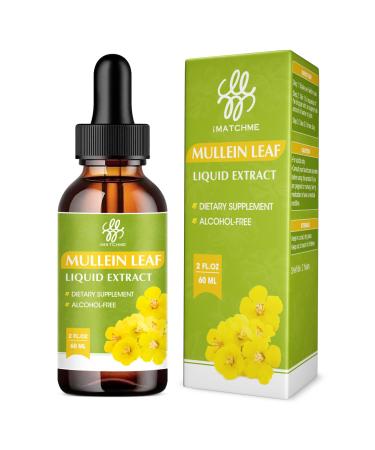 iMATCHME Mullein Leaf Extract - Mullein Extract for Lung Cleanse & Respiratory Support - Mullein Drops Herbal Supplements - 2 FL OZ 2 Fi Oz(pack of 1)