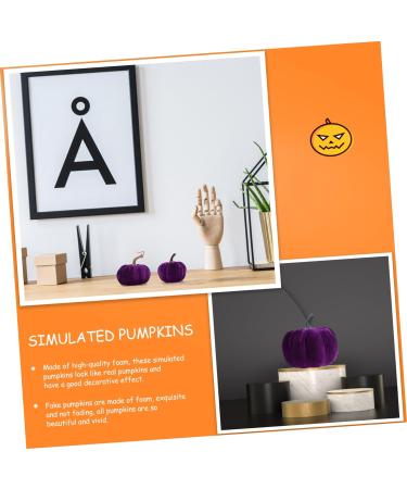 Didiseaon 5pcs Flannel Foam Pumpkin Autumn Decor Halloween Decor Velvet Pumpkins for Decorating Artificial Pumpkin Decoration Fall Decorations Home Decor Photo Prop Fake Pumpkin Set Purple Purple 14X12.5X12.5CM - Buy Online on GoSupps.com