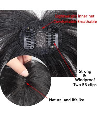 Bangs Clip in Bangs Mini Fringe Hairpiece Straight Clip in Forehead Topper with Wispy Bangs Extension Thin 3D Air Hair Bangs Invisible Seamless Straight Neat Bangs for Women Curved Bangs for Daily W 3D natural black - Buy Online on GoSupps.com
