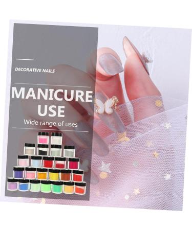 Healvian 24 Boxes Nail Crystal Powder Mica Glitter Nail Dipping Powder DIY Manicure Powder Nail Powder - Buy Online on GoSupps.com