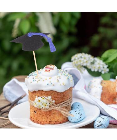 HOLIDYOYO 12pcs 2024 Graduation Season Cake Insert Top Hat Cupcake Toppers Graduation Toppers 2024 Grad Party Supplies Graduation Cupcake Topper Dessert Paper Decorations - Buy Online on GoSupps.com