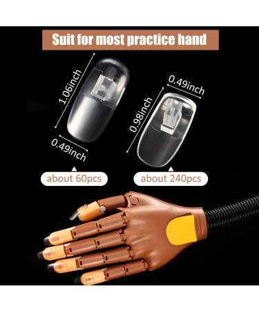 300-Piece Clear False Nail Tips Set for DIY Manicure Training | Removable Fake Nails Display for Practice and Training - Buy Online on GoSupps.com