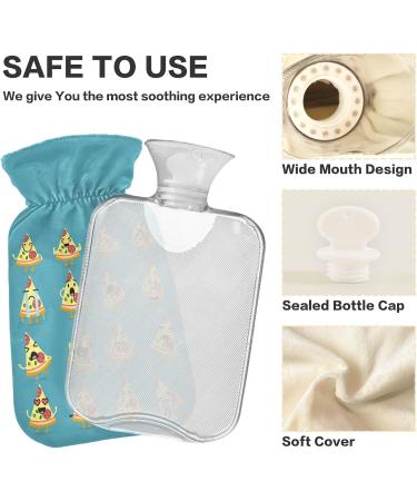 Buy Naanle Funny Pizza Heat Bottle - 2L Transparent Hot Water Bottle for Bed Hand & Feet Warmer | Pain Relief & Cold Therapy - Buy Online on GoSupps.com