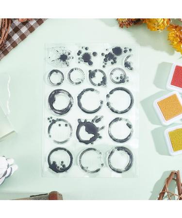 GlobleLand Clear Silicone Stamp for Scrapbook, Tea & Coffee Stains Background Design - 4.3 x 6.3 Inch - Buy Online on GoSupps.com