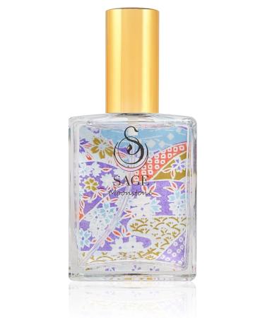 Moonstone Organic Perfume Spray by Sage- 2 oz Vegan & Cruelty-Free Floral Scent Gardenia Paperwhites Stargazer Lily Moonstone 2 oz Eau de Toilette Spray