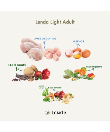Lenda Light - Complete low-calorie chicken food for overweight or gaining adult dogs | Facilitates weight control and reduction - 2kg - Buy Online on GoSupps.com