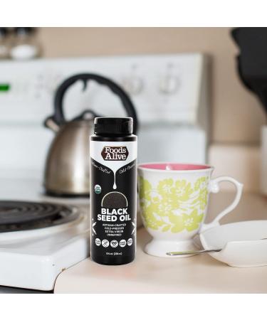 Foods Alive Organic Black Seed Oil Black Cumin Oil Artisan Cold-Pressed Oil Omega 3 6 9 Extra-Virgin Unrefined 8 Fl Oz (Pack of 1) - Buy Online on GoSupps.com