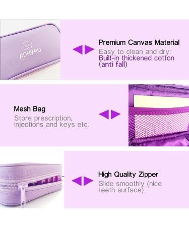 Large AM/PM Weekly Pill Organizer - 7 Day Pill Box with Writable Labels & Light-Purple Zipper Bag for Vitamins & Supplements - International Shipping - Buy Online on GoSupps.com
