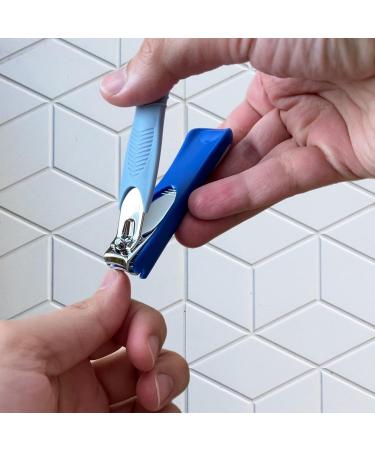 Comfort Hold Nail Clippers with Non-Slip Ribbed Cushion - Stainless Steel Sharp Trimmer for Men and Women with Arthritis or Unsteady Hands - Buy Online on GoSupps.com