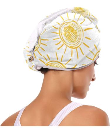 Sun Drawings White Hair Towel 2 Pack | Super Absorbent Quick Dry Hair Turbans for Women & Girls - Buy Online on GoSupps.com