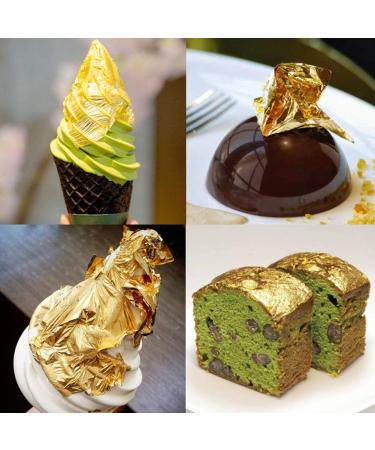 Edible Gold Leaf Sheets - 30 Sheets for Cake, Chocolates, Bakery & Crafts - 4.33 x 4.33cm - Buy Online on GoSupps.com