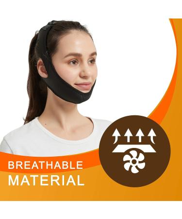 Adjustable Anti Snoring Chin Strap for CPAP Users - Breathable Snore Solution Sleep Aid - Effective Anti Snoring Devices for Men and Women (Black) - Buy Online on GoSupps.com