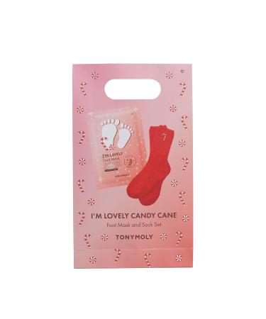 TONYMOLY I m Lovely Candy Cane Foot Mask Set - Hydrating & Soothing Foot Care | International Shipping Available - Buy Online on GoSupps.com