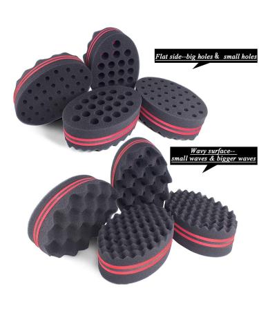5 Pcs Hair Sponge Set with 1 Pc Hair Pick - Twist, Curl, and Blend - Men and Women - Buy Online on GoSupps.com