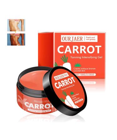 Carrot Tanning Cream - Sunbed Tanning Accelerator Deep Moisturizing Natural Tanned Glow Outdoor Sunbathing Beach Essentials Holiday Essentials for Women