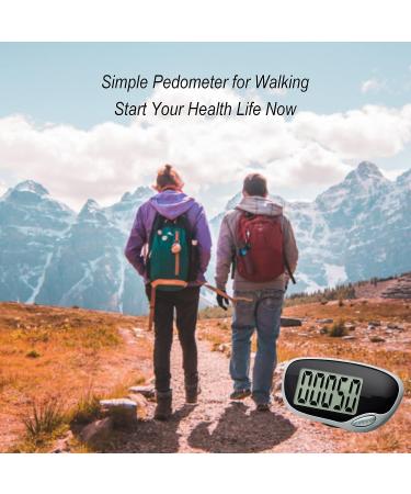 MOLIONS Pedometer for Walking - Simple Step Counter with Large Display - Accurate Tracker for Men, Women, Kids, and Elderly - Black 1 Pack - Buy Online on GoSupps.com