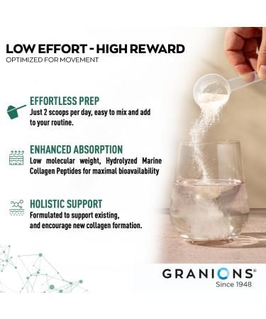 Granions Glucosamine Chondroitin MSM Powder Joint Supplements for Men and Women Chondrosteo Hydrolyzed Marine Collagen Peptides Essential Vitamins Minerals Nutritional Complex - Berry - 10 Oz - Buy Online on GoSupps.com