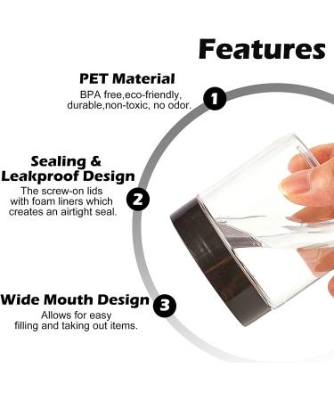 24 Pack 4 oz Clear Plastic Containers with Lids and Labels for Beauty Products - Body Butter Jars, Body Scrubs, Face Creams, Lotions - Buy Online on GoSupps.com