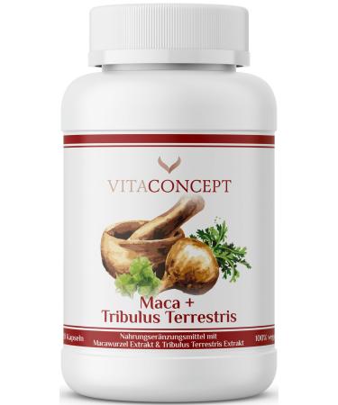 VITACONCEPT I Maca + Tribulus Terrestris (6685 mg + 5680 mg daily dose) I 120 capsules I laboratory tested I vegan - Buy Online on GoSupps.com