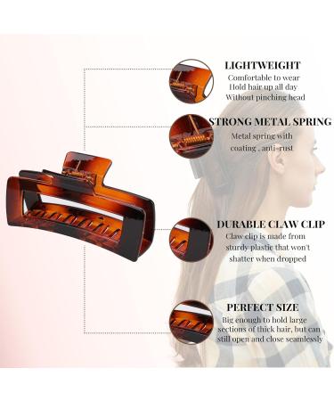 Big Claw Clips for Thick Hair - 5.25 Jumbo Clips for Women - Strong Non-Slip Design for Long Curly Hair - Glossy Colors Available - Buy Online on GoSupps.com