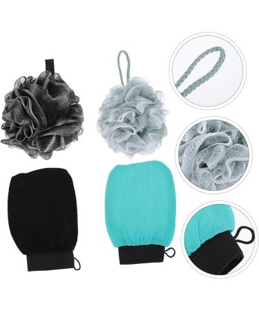 HAPINARY 2 Sets Bath Set Pouf Christmas Loofah Shower Ball Gloves for Cleaning Mens Body Scrub Shower Gloves Hair Towel Body Exfoliating Mitten Women Rayon Scrubber Take a Bath - Buy Online on GoSupps.com